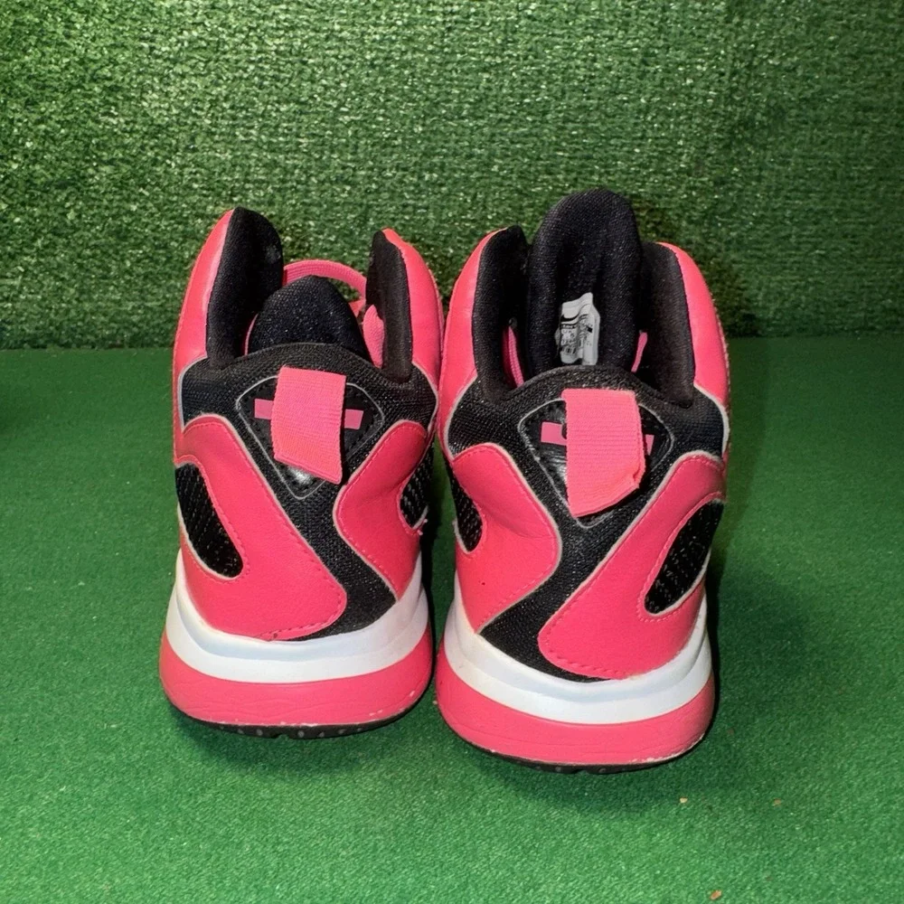 Nike‎ LeBron 9 GS Fireberry Pink Black Basketball Shoes 472665-600 Kids Size 3Y